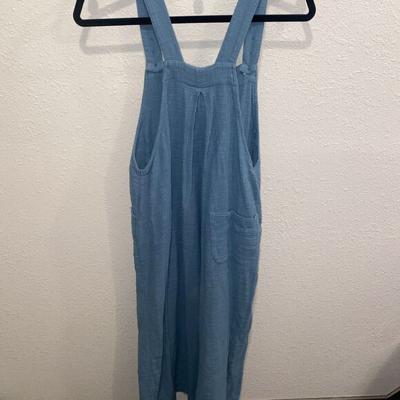 Free People Sun-drenched Overalls In Light Blue Size Small - Picture 8 of 14